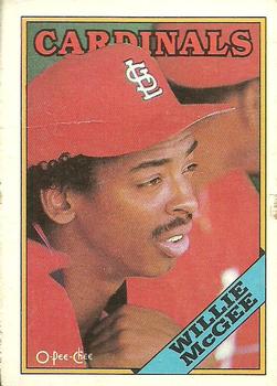 1988 O-Pee-Chee Baseball Cards 160     Willie McGee